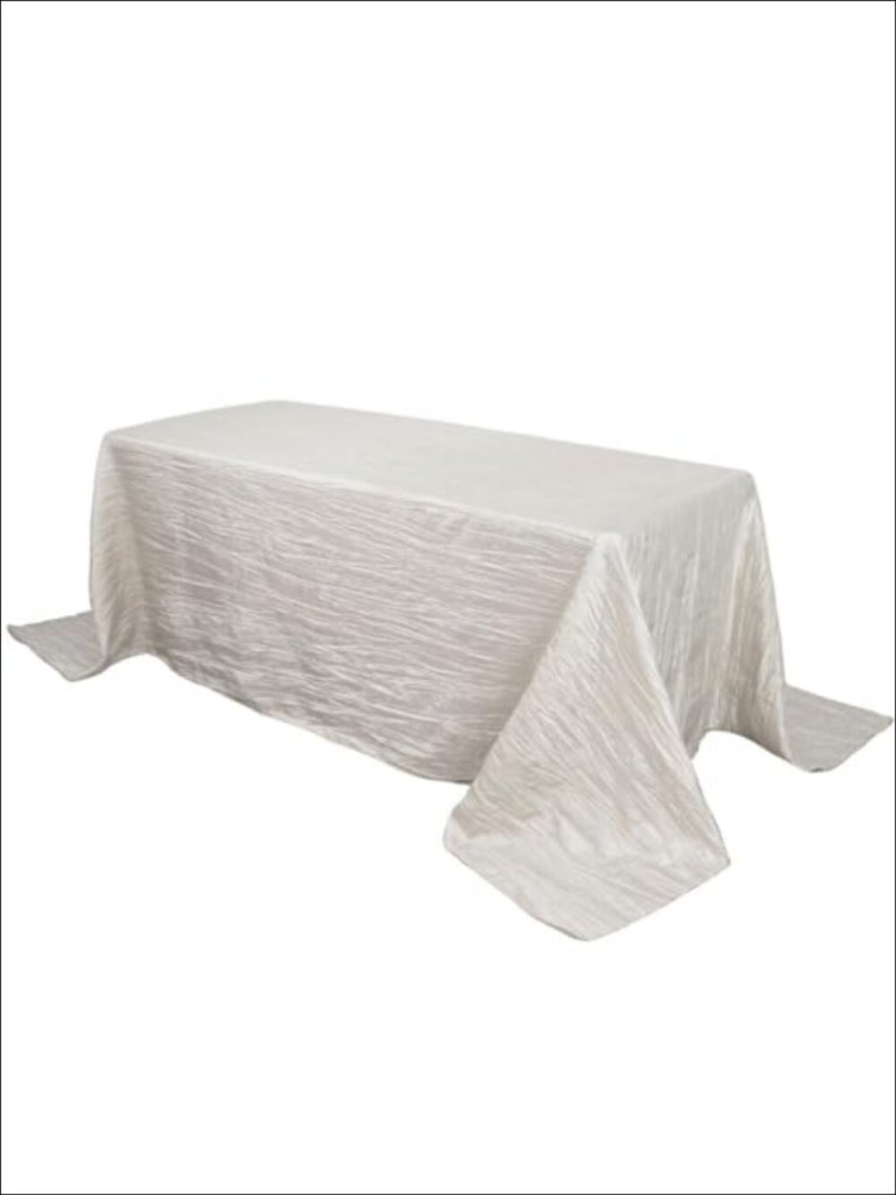 Crinkle Taffeta Tablecloth 90x156 Rectangular for Wedding